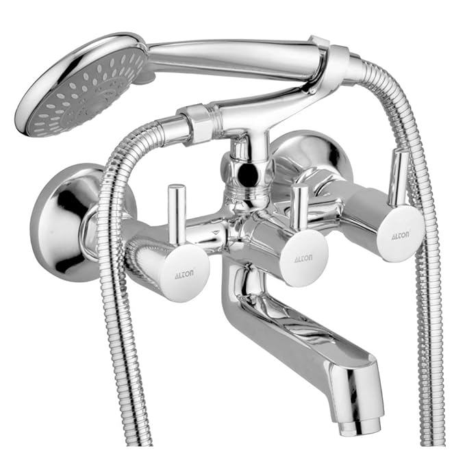 ALTON GRC3795 Brass Wall Mixer With Crutch & 5Function Hand Shower