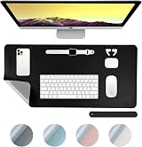 DesireTech Reversible Desk Mat Medium 40x80cm Dual-Sided Waterproof Faux