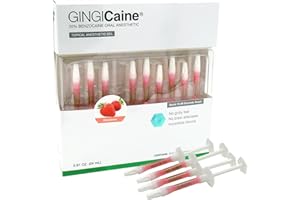 Prophy Magic Oral Anesthetic Gel in Syringe by GINGICaine, 1.2ml Strawberry Flavored Oral Anesthetic Gel for Smooth Local Anesthetic Application