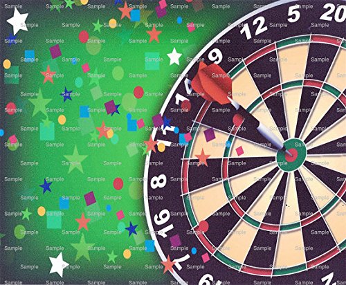 1/4 Sheet - Darts Dartboard Birthday - Edible Cake/Cupcake Party Topper!!!