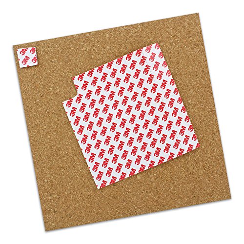 Thornton's Office Supplies Modular Frameless Cork Mini Wall Bulletin Board Tiles with 3M Adhesive, Natural, 12 inch x 12 inch, Frameless (8 Pack)