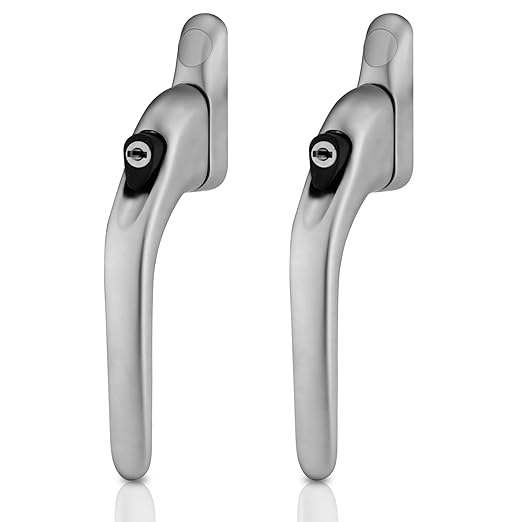 XFORT® 2 Pack Double Glazing Window Handle, Satin Chrome Window PVC
