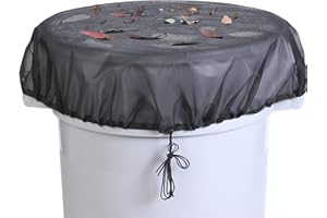 Owl Focus 37.5 Inch Mesh Cover for Rain Barrel,Rain Bucket Leaf Filter Screen Cover