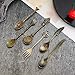 DGQ Dessert Spoons Set of 6 Coffee SpoonTeaspoon,Mini Spoons Vintage Royal Style Metal Carved Fruit Dessert Spoons for Kitchen Dining Bar Coffee Espresso Demitasse Vintage Tea
