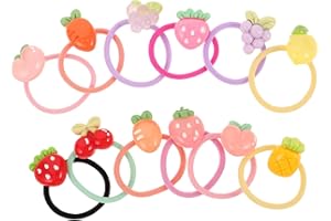 LOLIPPYY 12 Pairs Color Hair Ties Soft Elastic Strawberry Ponytail Holders for Accessories Comfortable