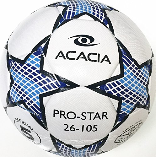 ACACIAPro Star Soccer Ball, White, Size 5