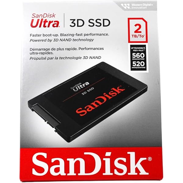 内蔵型SSD SanDisk SSD 1TB SDSSDH3-1T00 SATA6Gb/s SanDisk SSD interno Ultra 3D NAND 1TB - SATA III 6 Gb/s, 2,5