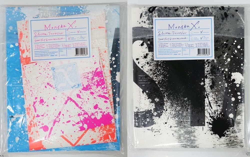 Starship Entertainment Monsta X Shine Forever CD + Photobook + Photocard + Sticker + Extra Photocards Set