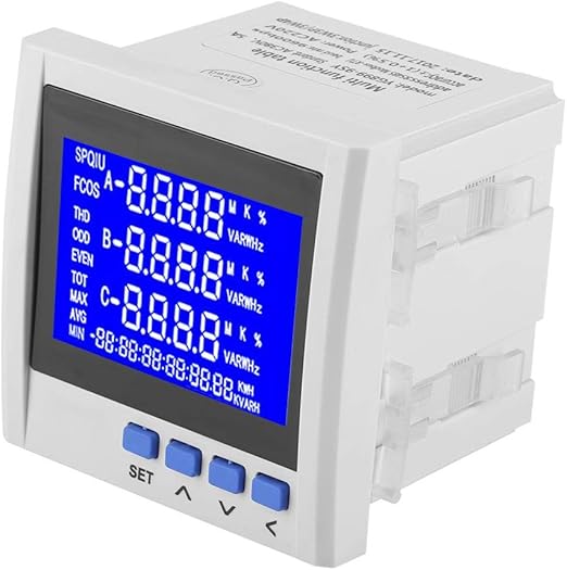 Multifunción trifásica Corriente eléctrica Voltaje Frecuencia Energía Medidor de energía V A Hz Multifunción trifásica Corriente eléctrica Voltaje Frecuencia Energía Medidor de energía V A Hz