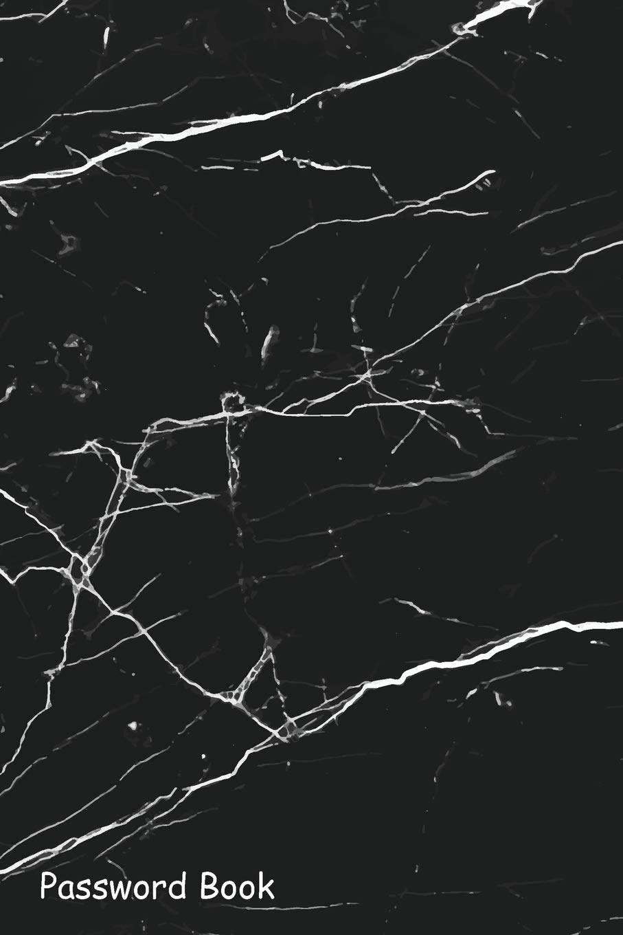 Password Book: Include Alphabetical Index With Close up of black marble