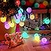 WishWorld Solar String Lights, 21ft 30LEDs Waterproof Fairy Globe Lights Decorative Lighting for Garden, Outdoor, Patio, Lawn and Holiday Decorations(Multi Color)
