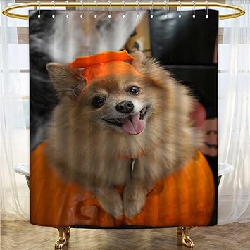 Amazon Com Nyl33on Shower Curtain Liner Halloween Costume Puppy
