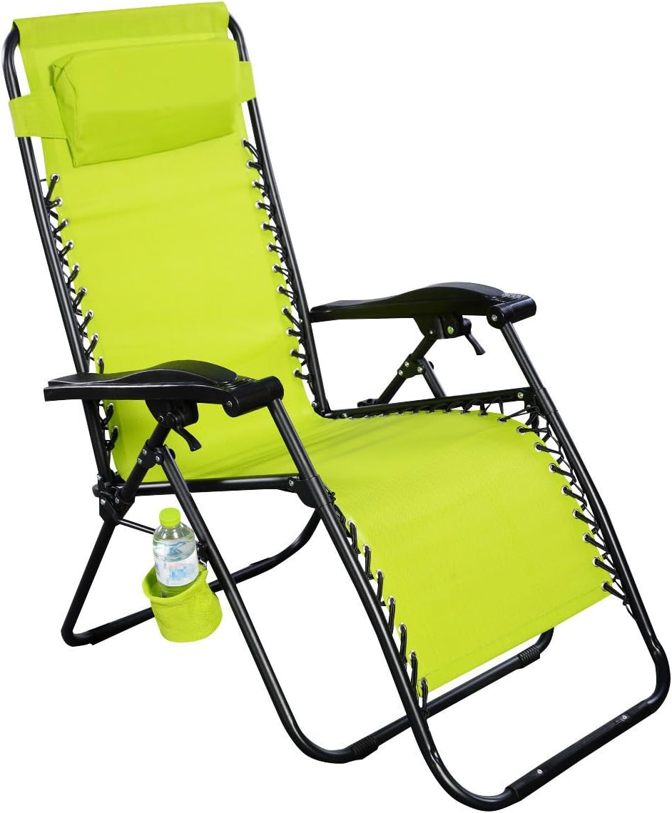 lowes patio furniture clearance on Amazon Com Set Of 2 Two Zero Gravity Chairs Lounge Patio Folding Recliner Outdoor Green W Cup Holder 271 Garden Outdoor