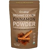 Cinnalogy Organic Ceylon Cinnamon Powder (100g / 3.5 oz) – True Cinnamon from Sri Lanka, Raw & Certified Organic, Vegan, Glut