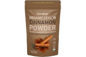 Cinnalogy Organic Ceylon Cinnamon Powder (100g / 3.5 oz) – True Cinnamon from Sri Lanka, Raw & Certified Organic, Vegan, Glut