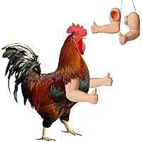 FUAMEY Muscle Chicken Arms Toys for Chickens to Wear, Funny Costume Fist Fighting Arms Toy for Pet Prank Themed Party, Artifi