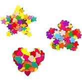 Hyamass Approx 300pcs Multi Color Mini Felt Flower Heart Star Embellishments DIY Craft Decoration