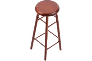 UPKOCH Miniature Wooden Bar Stool Small Dollhouse Furniture Kit Realistic Nordic Style Accent Chair for