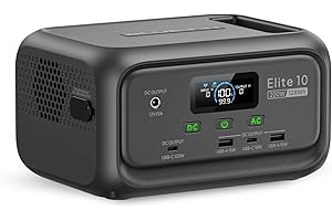 BLUETTI Elite 10 Mini Portable Power Station, 128Wh LiFePO4 Battery with 200W AC Outlet, 10ms UPS Backup, Fast Recharge Solar Generator for Camping, Travel & Outage Emergency Backup