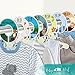 Baby Nest Designs Closet Dividers for Baby Clothes - 7X Baby Clothing Size Age Dividers from Newborn Infant to 24 Months - Woodland Animals Baby Clothes Dividers and Nursery Closet Organizer