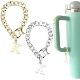 Tovly 2PCS Letter Charm Accessories For Stanley Cup A-Z ID Initial Pendants Personalized Charms For Stanley Tumbler Handle