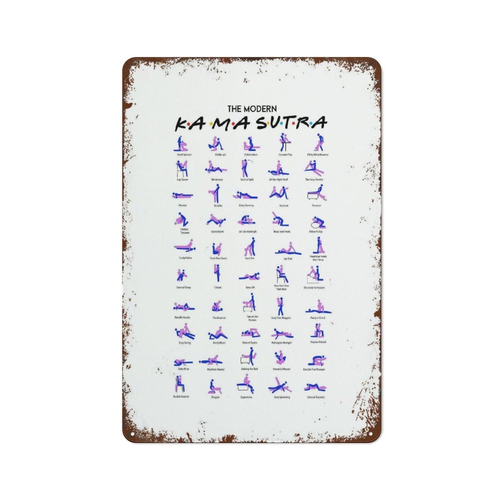 Modern Kamasutra Sex Instruction Wall Art Sexual