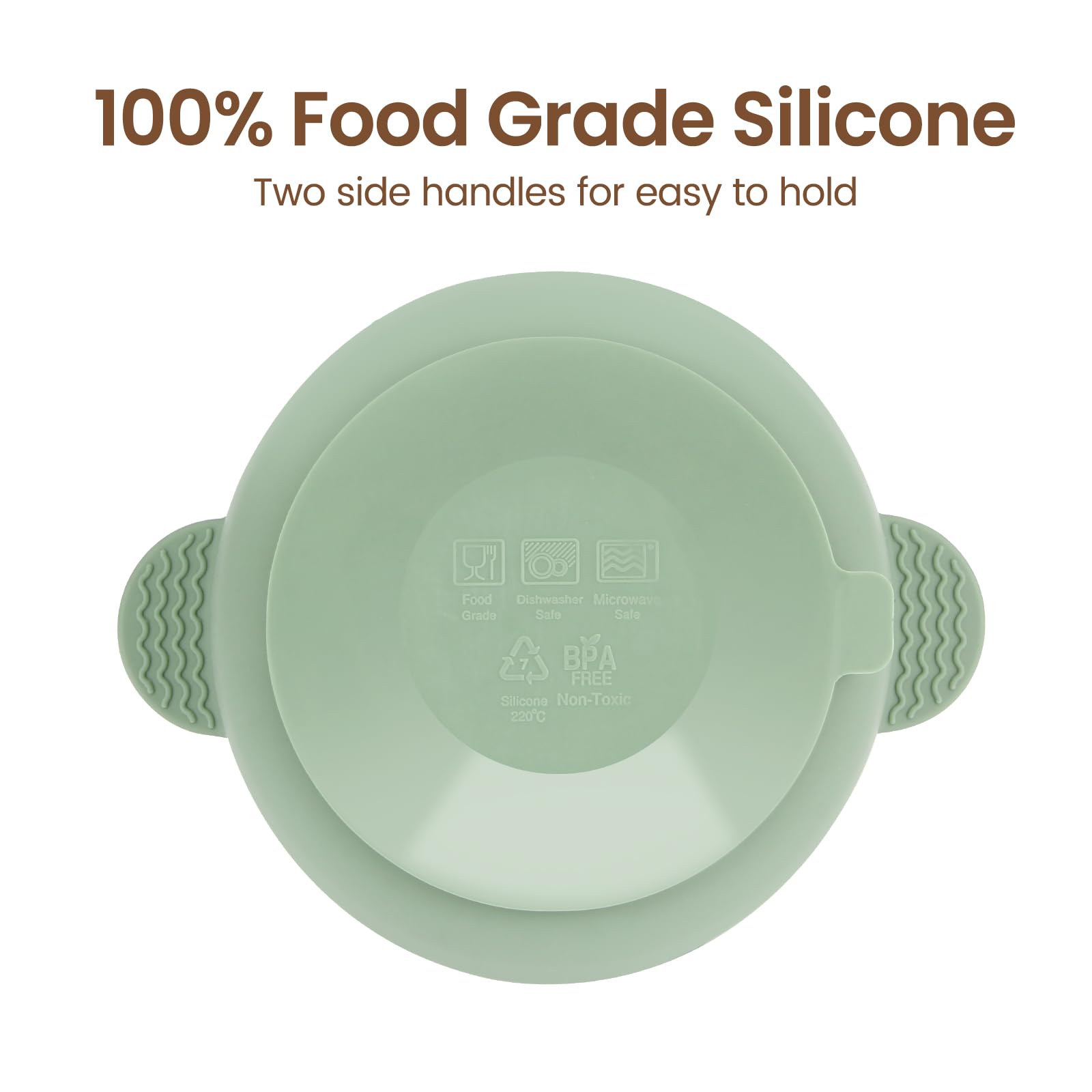 Eascrozn Baby Bowls with Suction, 3 Pack Baby Led Weaning Supplies, Soft Silicone Food Bowl for Babies Kids Toddlers, BPA Free, Microwave and Dishwasher Safe, Multicolor