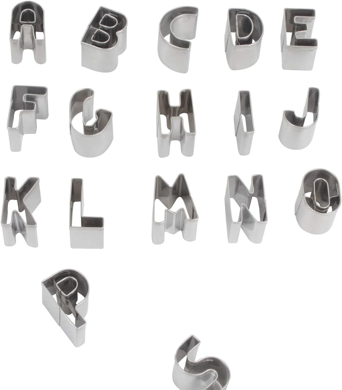 Mini Alphabet Cookie Cutters Set - Stainless Steel 26 Pcs (A - Z) Letters Cutters - Nursery Kids DIY Biscuit Molds Tools - Baking Fondant Cake Decoration