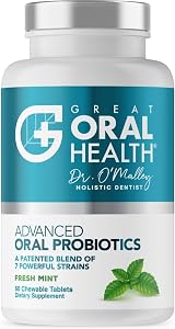 Great Oral Health Oral Probiotics BLIS K12 M18 60 Chewables Mint