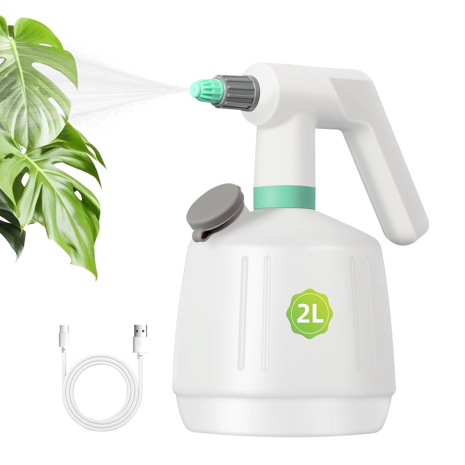 Photo 1 of Uten Cordless Electric Sprayer - 2L Rechargeable Electric Spray Bottle, Lightweight Portable Sprayer, Multi-Use for Cleaning, Watering, Disinfecting