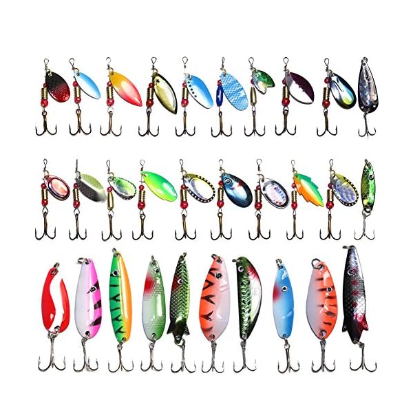 Croch-30pcs-Spinner-Baits-Metal-Fishing-Lures-with-Treble-Hooks