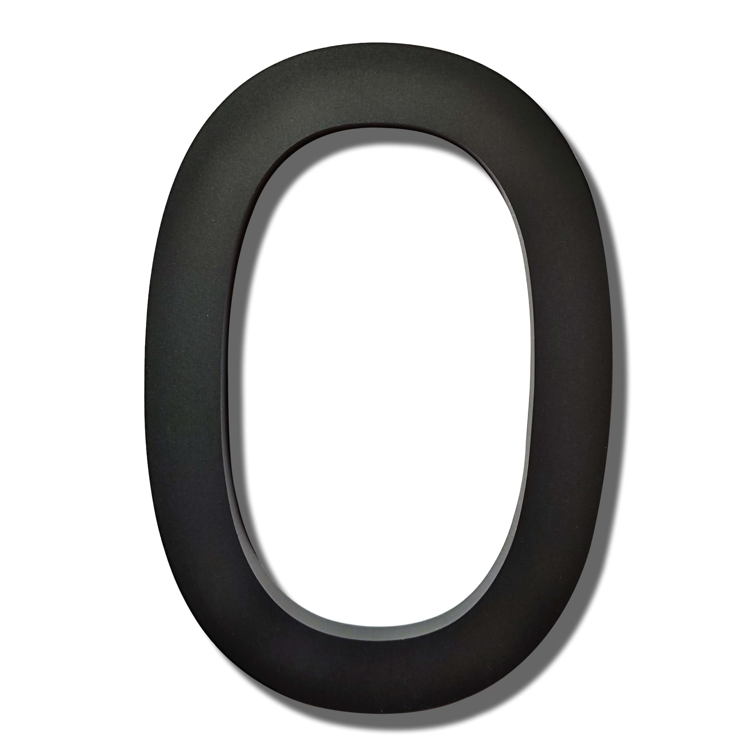 Ywonoby 5 Inch House Numbers for Outside-Large Modern 3D Floating Door Numbers-Weatherproof and Easy to Install-Matte Black Acrylic Number (0)