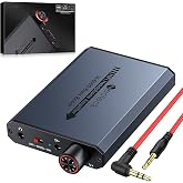 Neoteck 3.5mm Headphone Amp with Bass Boost, HiFi Headphone Amplifier | with Portable, 16-600 Ohm, Aluminum Matte Surface for Mac,Phones,iPad,MP3,MP4 Computers PS4 PS5 Controller-Dark Grey