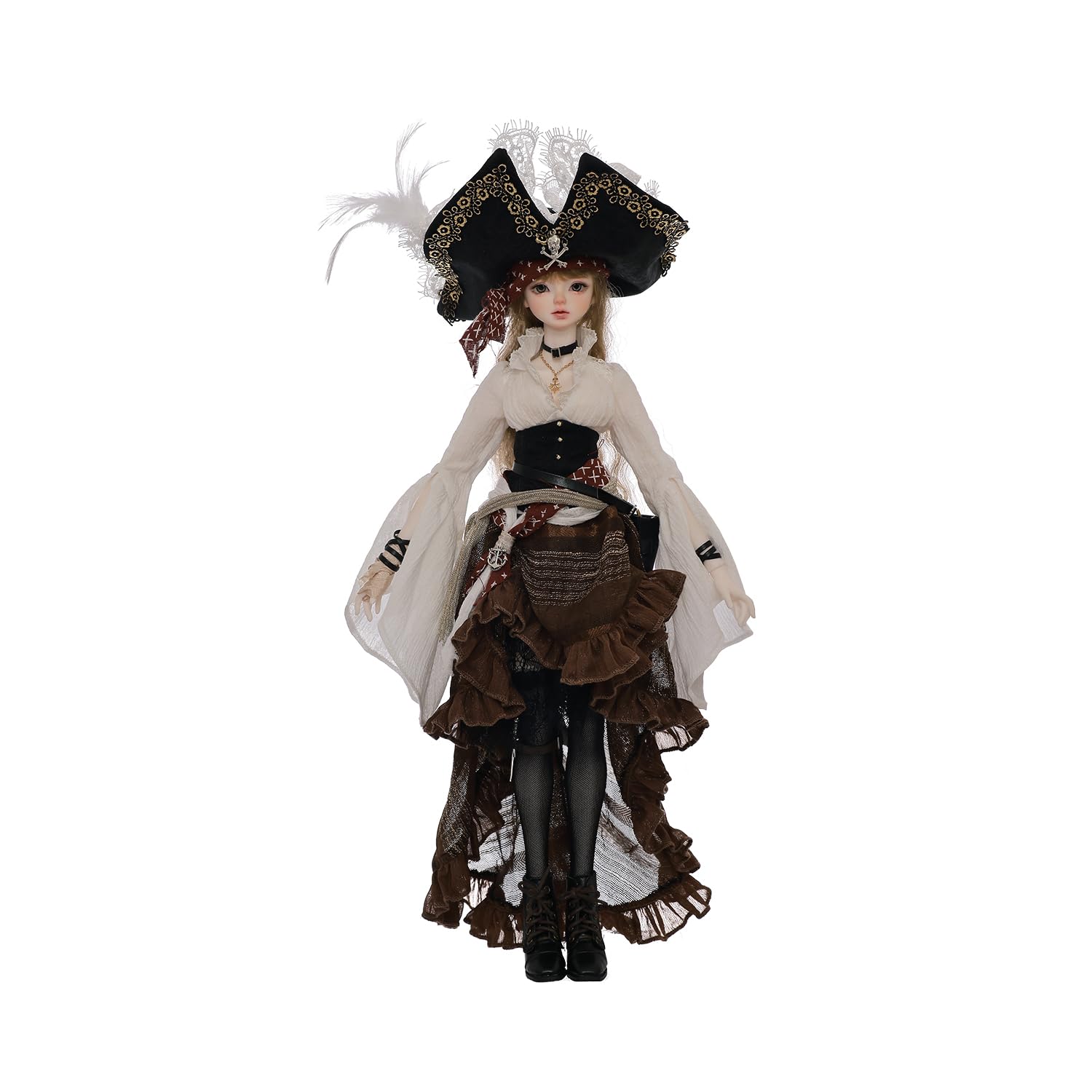 Oueneifs Lynn Bjd Doll 1/4 Middle Ages Sea Warrior Pirate Captain Moveable Joints Full Set Resin Toy for 15+ Year Old