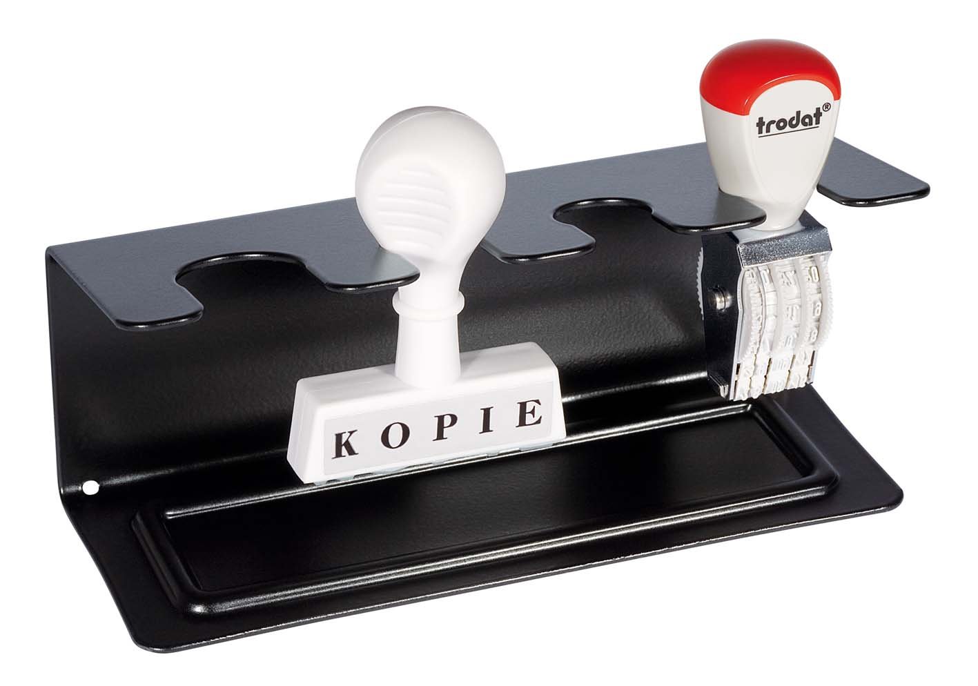 Wedo 640401 Stamp Holder for 4 Stamps Black