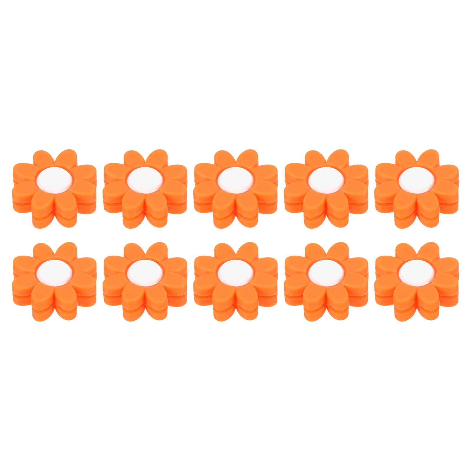 M METERXITY 10 Pack Tennis Vibration Dampener - Racket Shock Absorber, Silicone Racket String Damping, Apply to Tennis Racket (24mm, Orange)