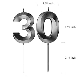 30th Birthday Candles Numbers for Cakes Numerals 30