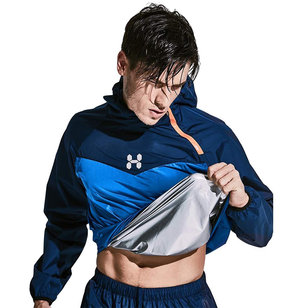 HOTSUIT Sauna Suit Men Weight Loss Jacket Pant Gym Workout Sweat Suits