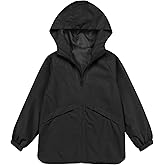 MODAFANS Boys Girls Rain Jacket Waterproof lined Hooded RainCoats Windbreaker