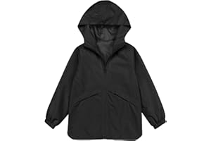 MODAFANS Boys Girls Rain Jacket Waterproof lined Hooded RainCoats Windbreaker