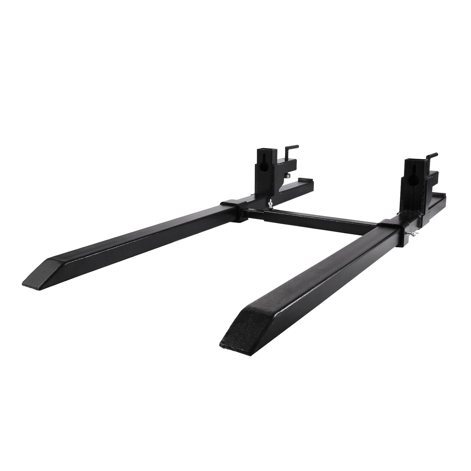 LOVSHARE 1500 LBS Clamp on Pallet Forks 30" Fork Length Adjustable Stabilizer Bar Pallet Bucket