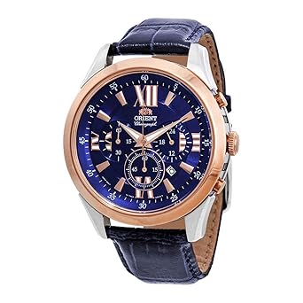 Orient Sport Chronograph Blue Dial Mens Watch Ftw04006D