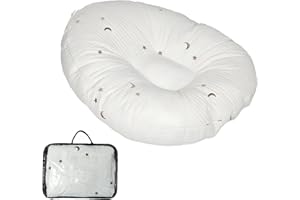 EFELIM Lounge Pillow with Cotton Cover Skin Friendly Multifunctional Floor Pillow with Handle Baby Shower (Golden)