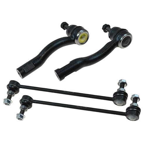 TRQ Front Steering & Suspension Kit Sway Bar Stabilizer Link Tie Rod Compatible with 2007-2012 Nissan Sentra