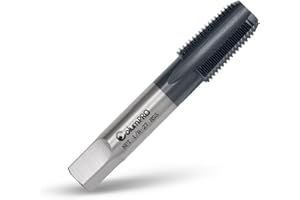 ColumPRO 1/8”-27 NPT Pipe Tap, High-Speed Steel Thread Tap with AD+ Coating, Heavy-Duty Threading Tool for Stainless Steel, Brass, PVC, Metal