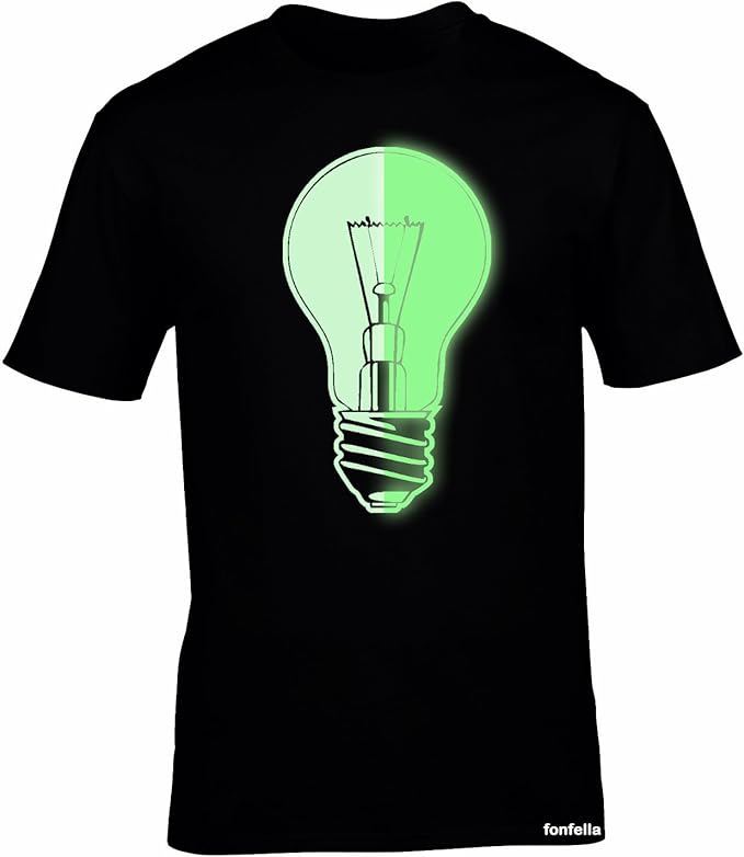 Kids Glow in The Dark Lightbulb T Shirt Premium Ages 313 / XS S M L XL by Amazon.co.uk Clothing
