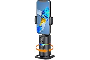 AI 360° Auto Face Tracking Gimbal, 360° Rotation Gimbal Stand, No App Required, Smart Shooting Camera for Live Vlog Streaming