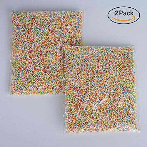 MELYTU Styrofoam Foam Balls 30000Pcs 2 Pack, 0.1-0.4 Inch Household School Craft Supplies For DIY Slime, Wedding /Party Decorations- Mixed Colors