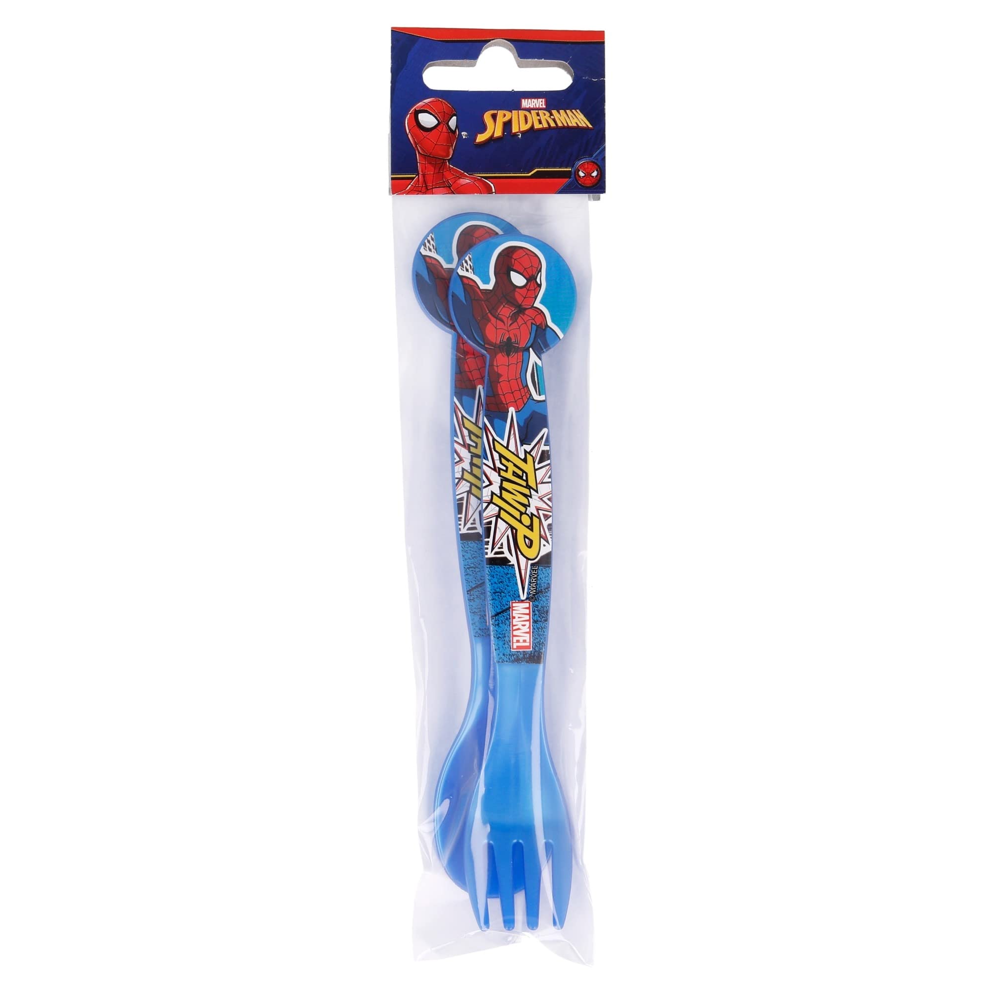 Stor 8412497513178PP Cutlery 2-Piece Set, Spiderman Streets