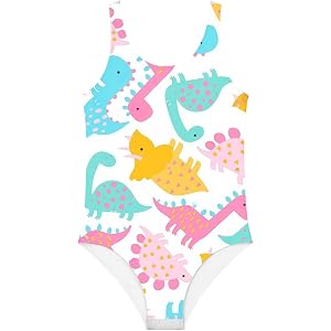 Girls One-Piece Swimsuit Teen Cute Print Flower Rash Guard Quick-Dry Swimming Bathing Suits Summer Beach Swimwear